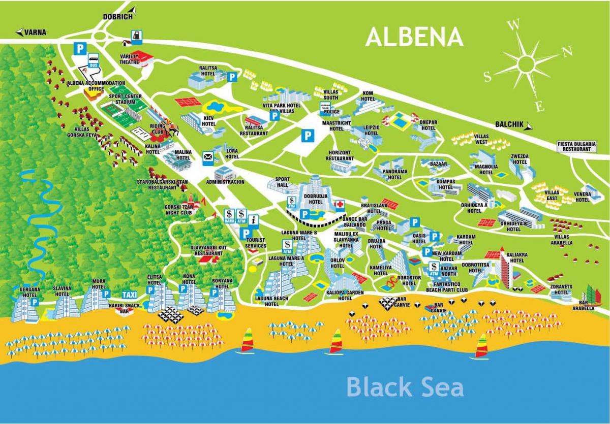Karte albena Bulgarien