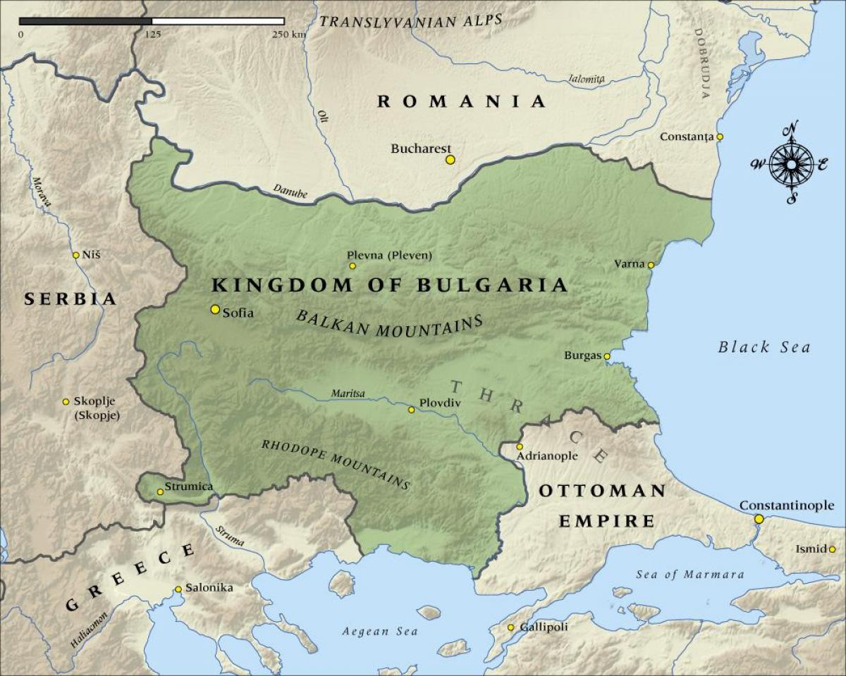 Karte der alten bulgarischen
