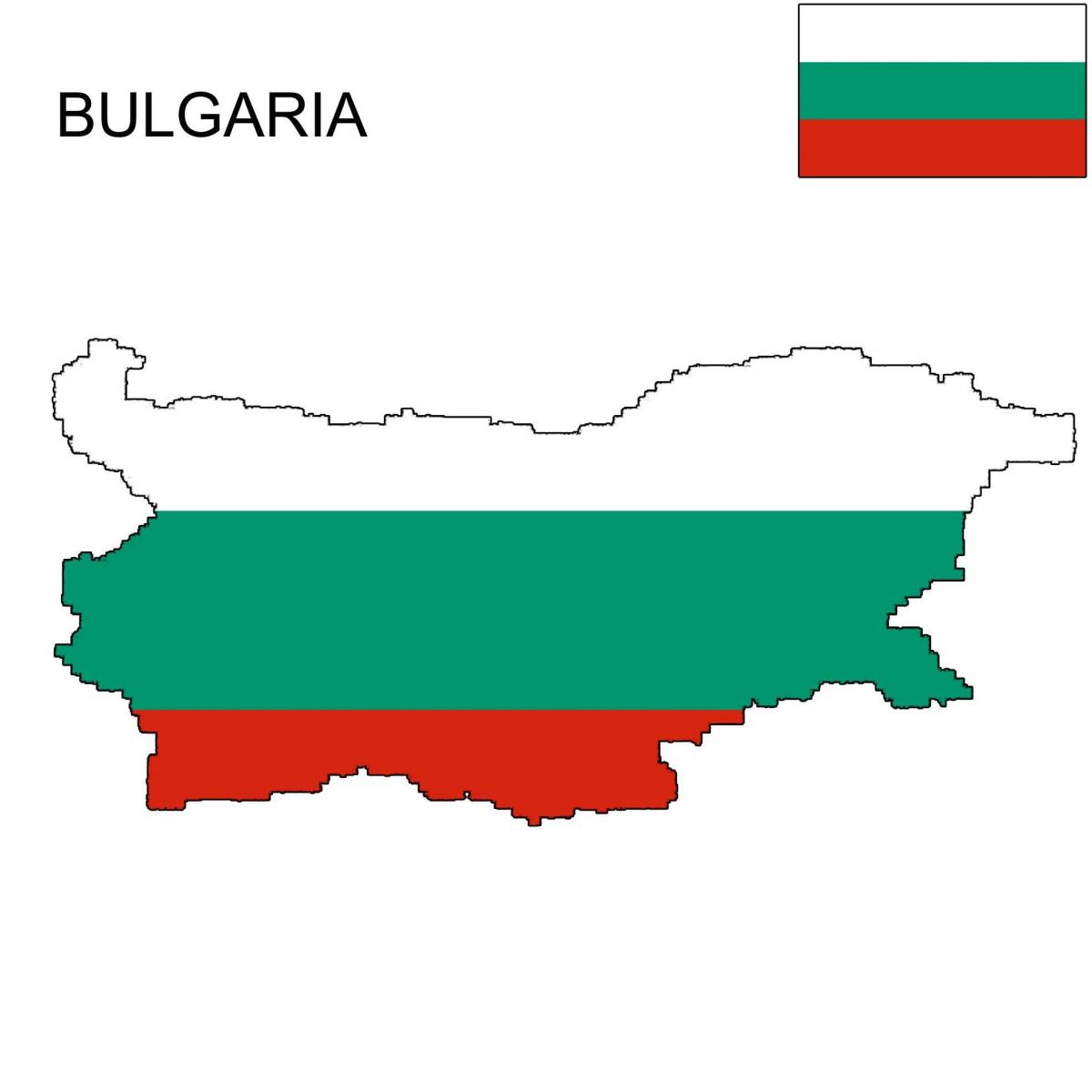 Karte von Bulgarien-Flagge
