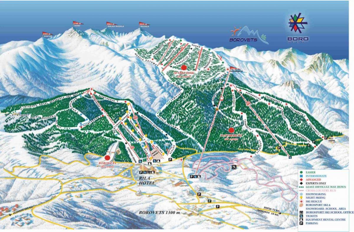Bulgarien ski Karte