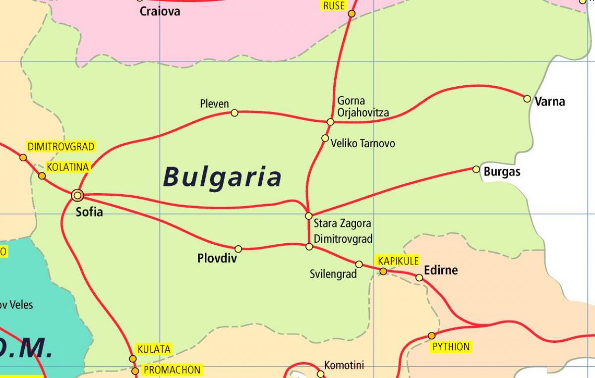 Bulgarien Zug Karte