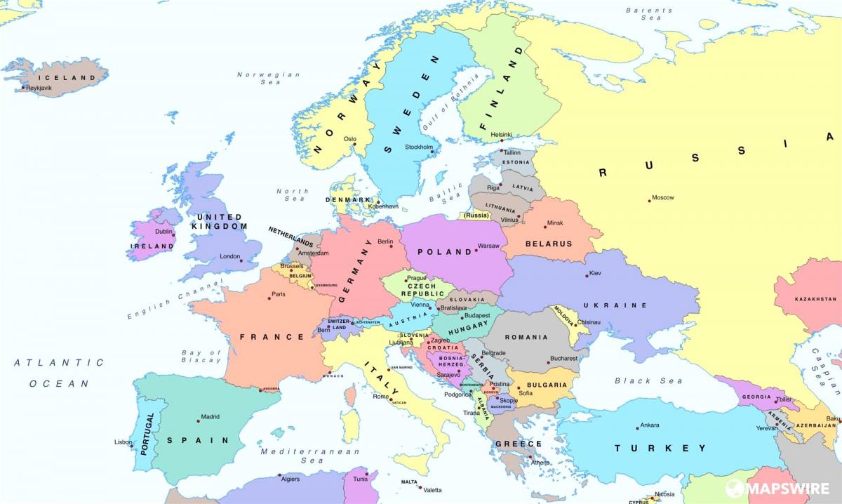Europa-Karte zeigt, Bulgarien