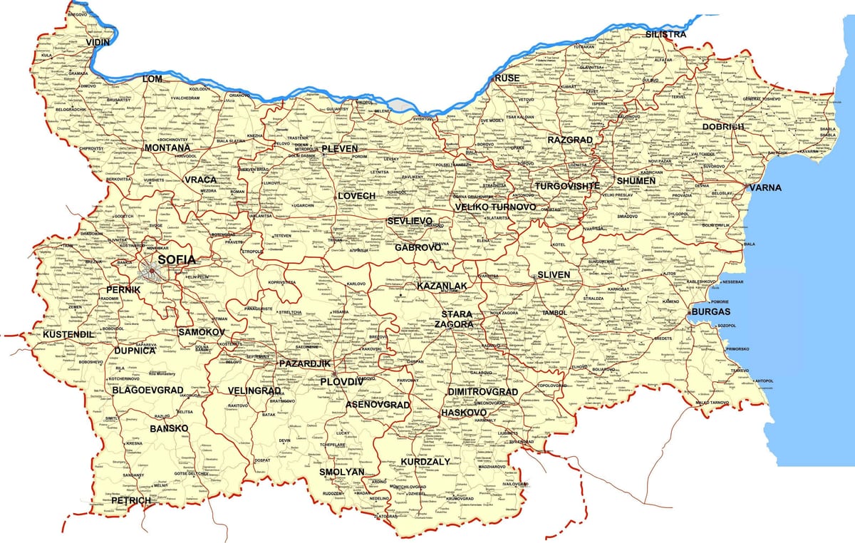 Bulgarien Landkarte