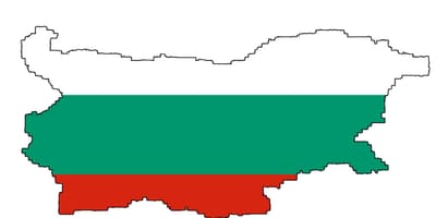 Karte von Bulgarien-Flagge