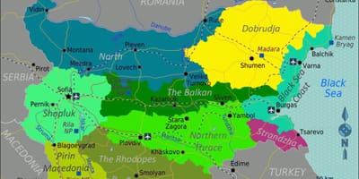 Karte von Bulgarien Flughäfen