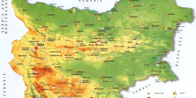 Bulgarischen Bergen Karte