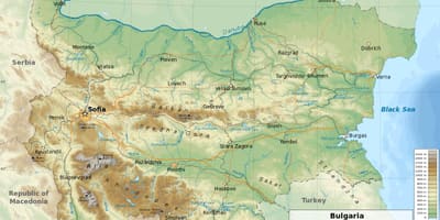 Karte von Bulgarien Geographie