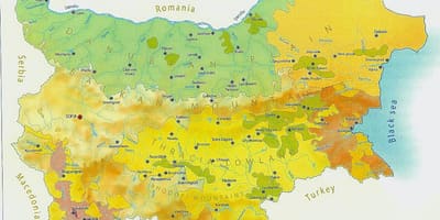 Karte von Bulgarien Klima