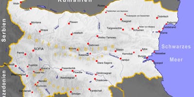 Karte der bulgarischen Meeresküste
