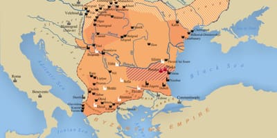 Karte des bulgarischen Reiches