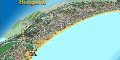 Karte von cacao beach Bulgarien