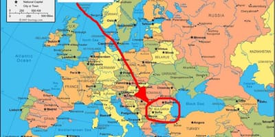 Landkarte Bulgarien umliegenden Ländern